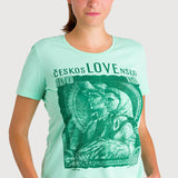 Tričko ČeskosLOVEnsko 100 Kčs Lime (Girl