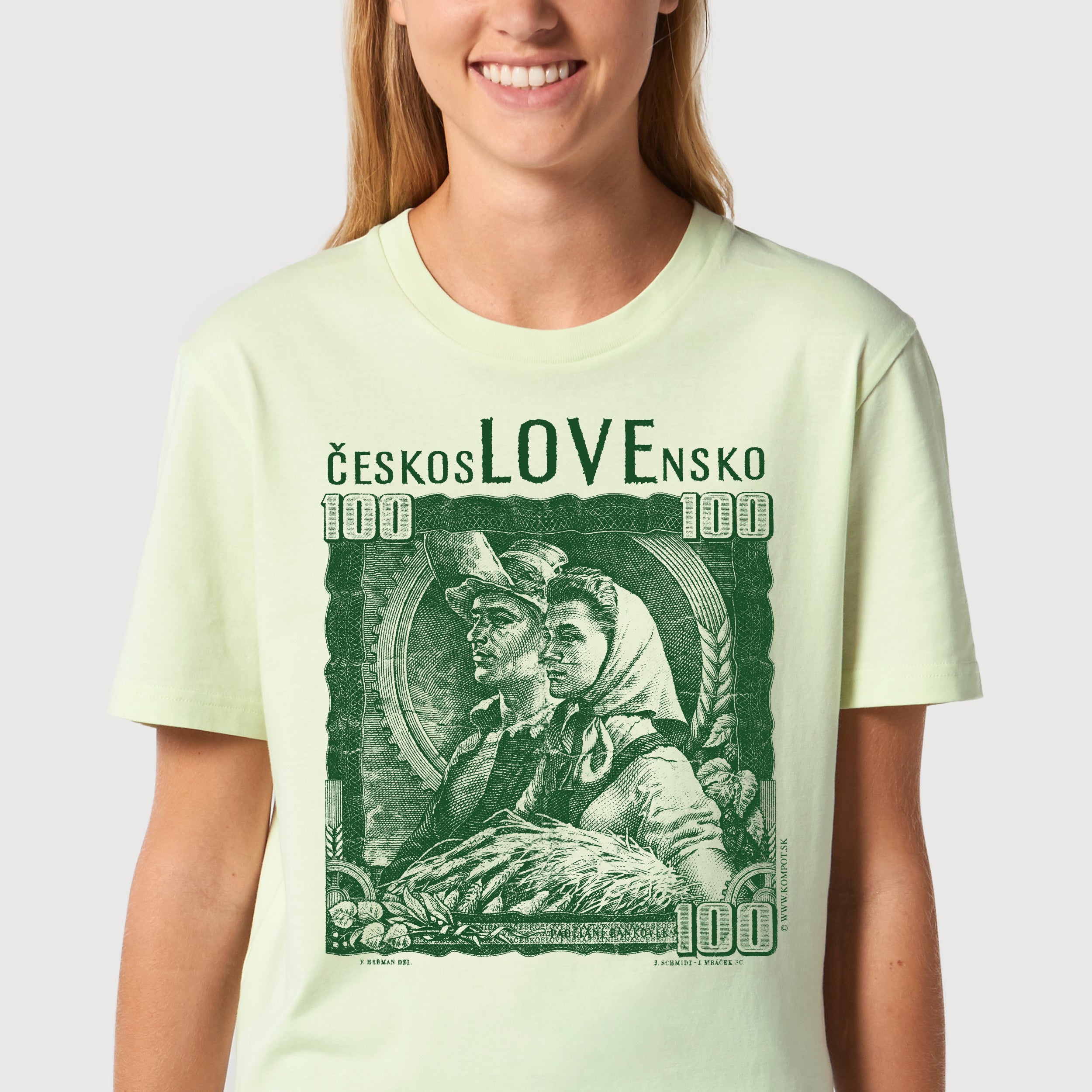 Tričko ČeskosLOVEnsko 100 Kčs (Unisex)