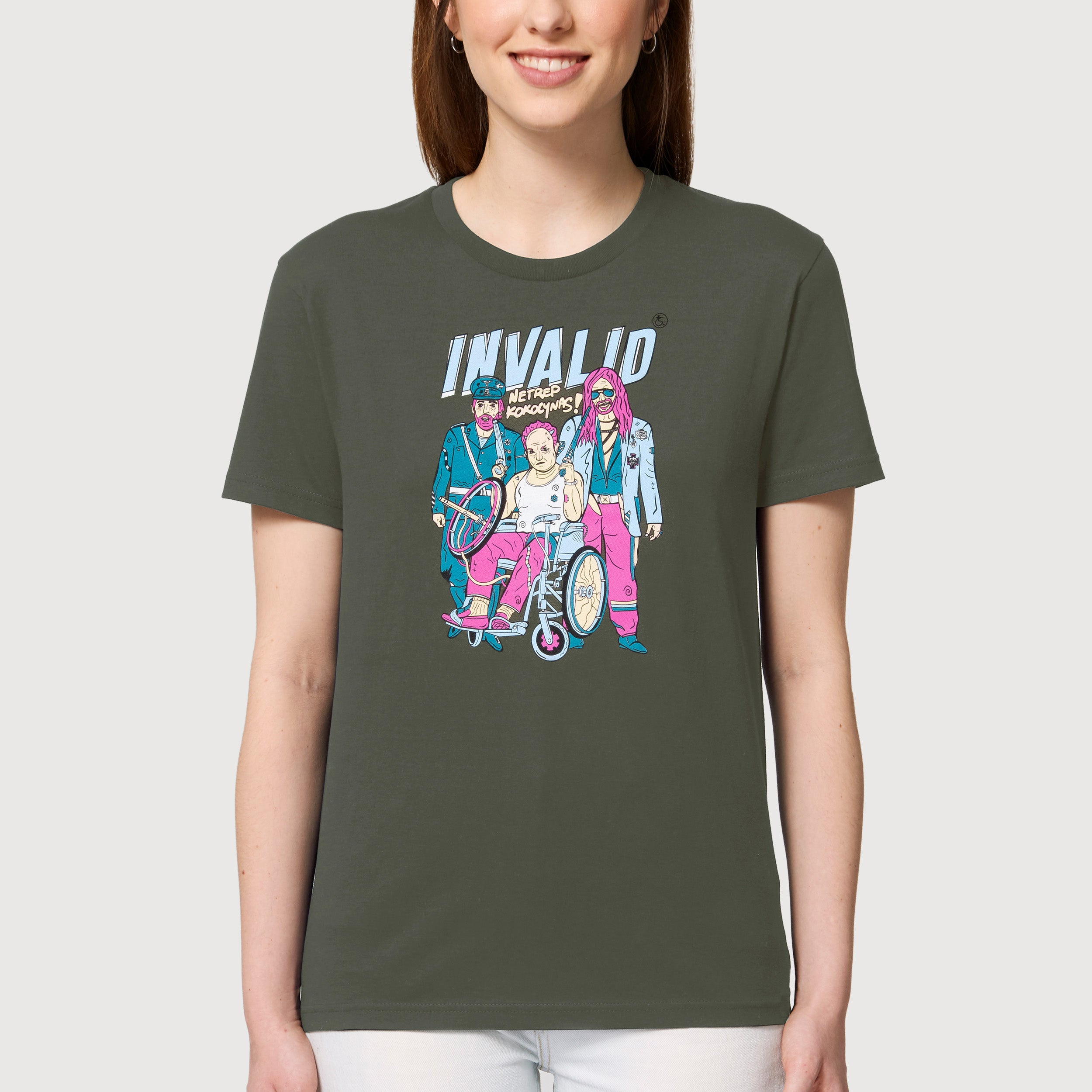 Tričko Invalid Netrep Kokocynas Khaki (Unisex)