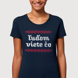 Tričko Ľuďom viete čo Navy (Girl)