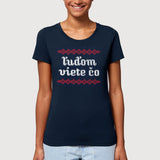 Tričko Ľuďom viete čo Navy (Girl)