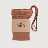 Pančuchy s trakmi – škoricové