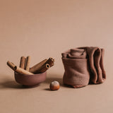 Pančuchy s trakmi – škoricové