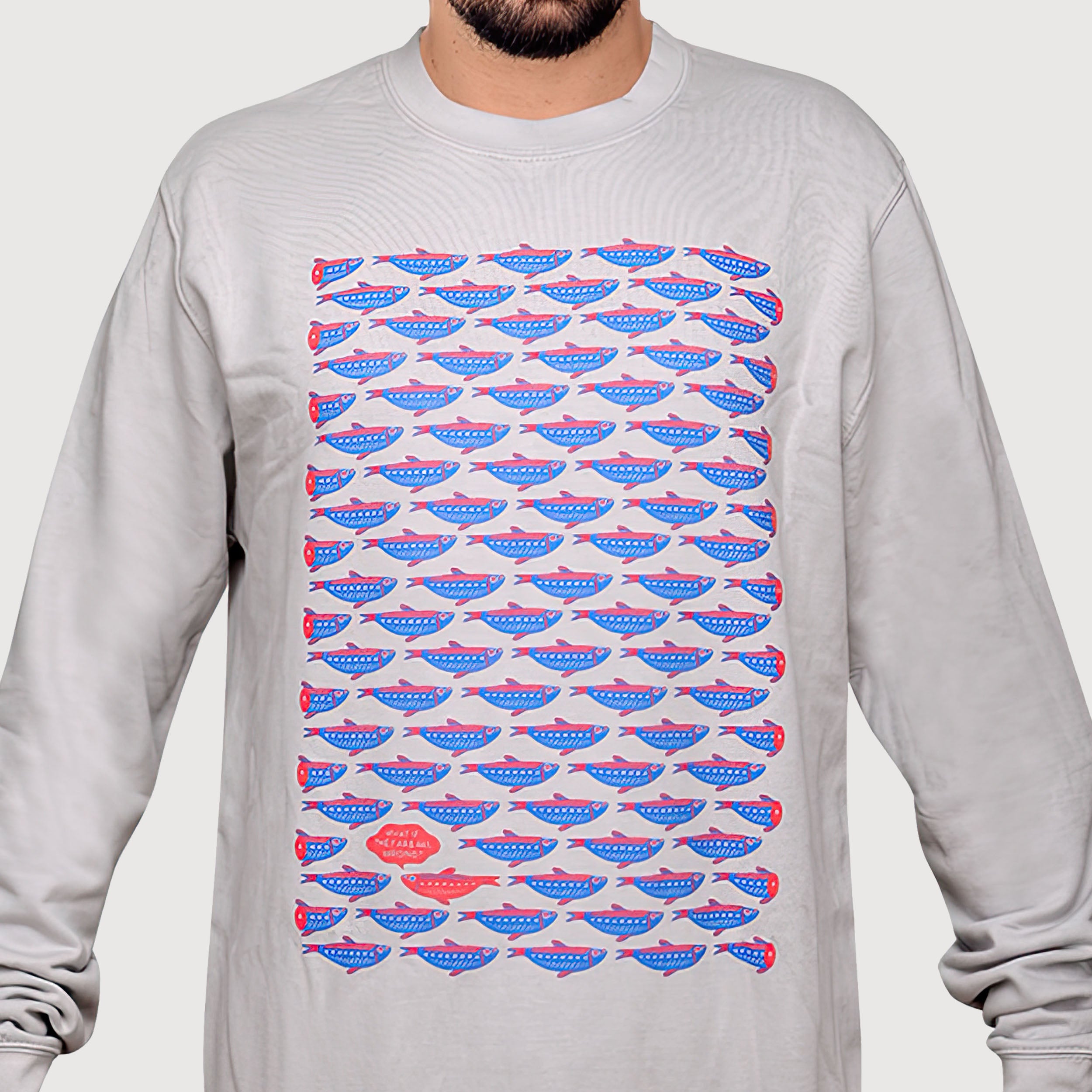 Mikina Fish Grey