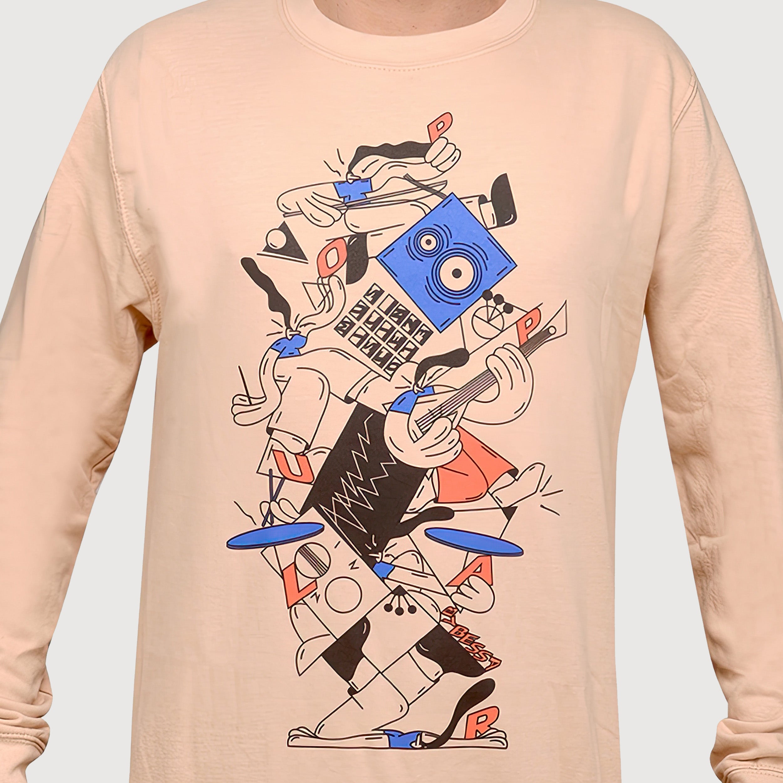 Mikina Music Beige
