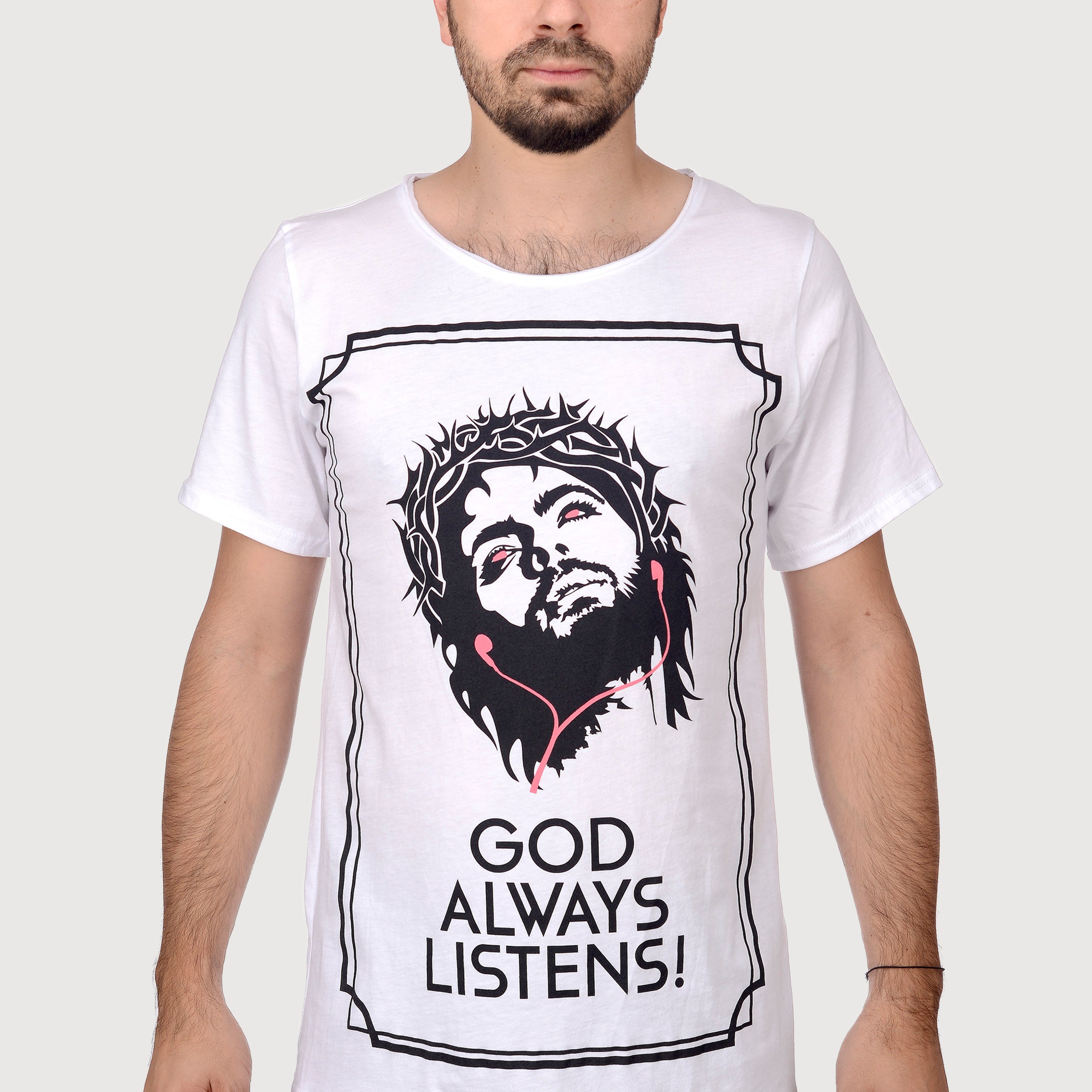 Tričko God Listens White