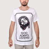 Tričko God Listens White