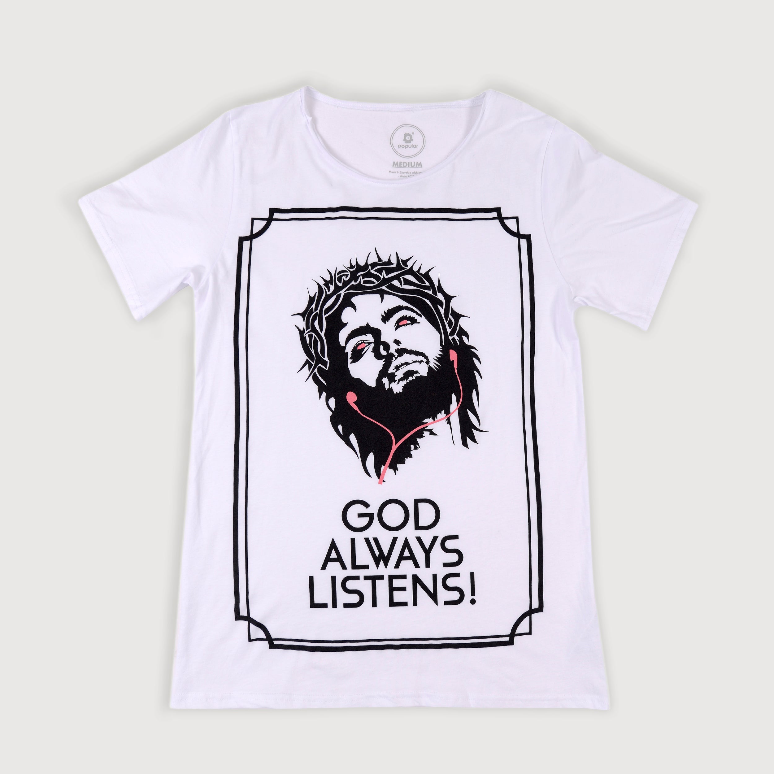 Tričko God Listens White