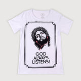 Tričko God Listens White