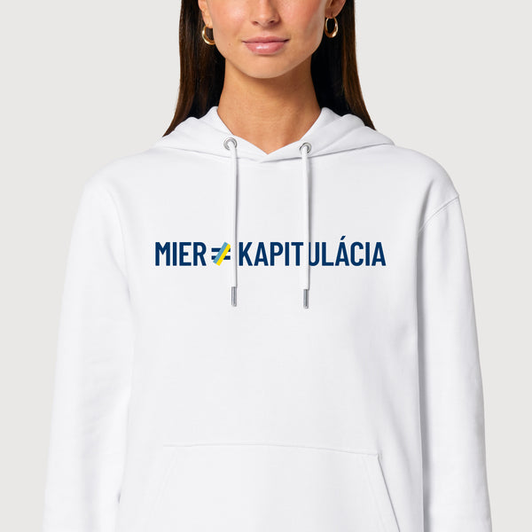 Mikina Mier ≠ kapitulácia White (Unisex)