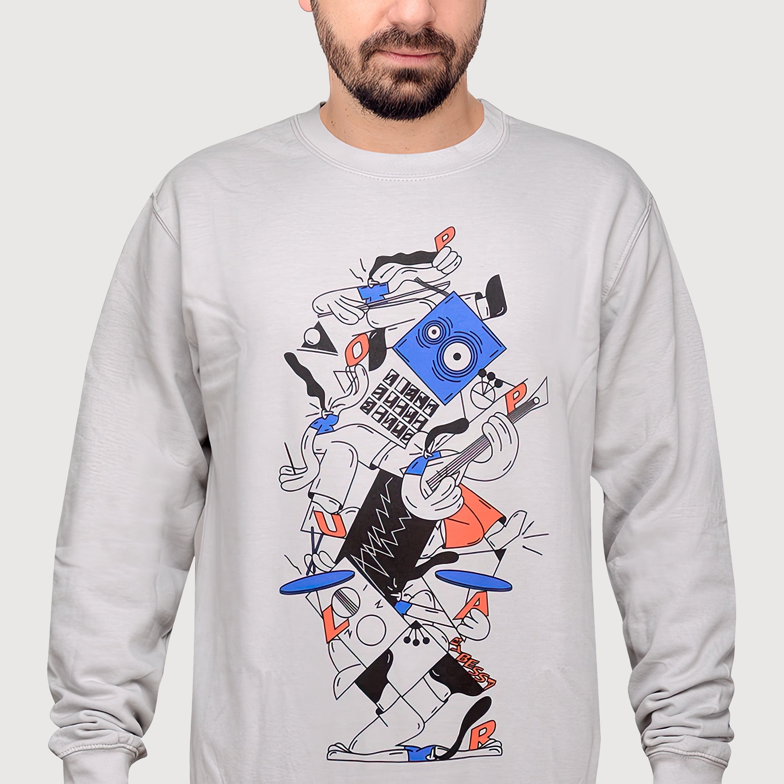 Mikina Music Grey