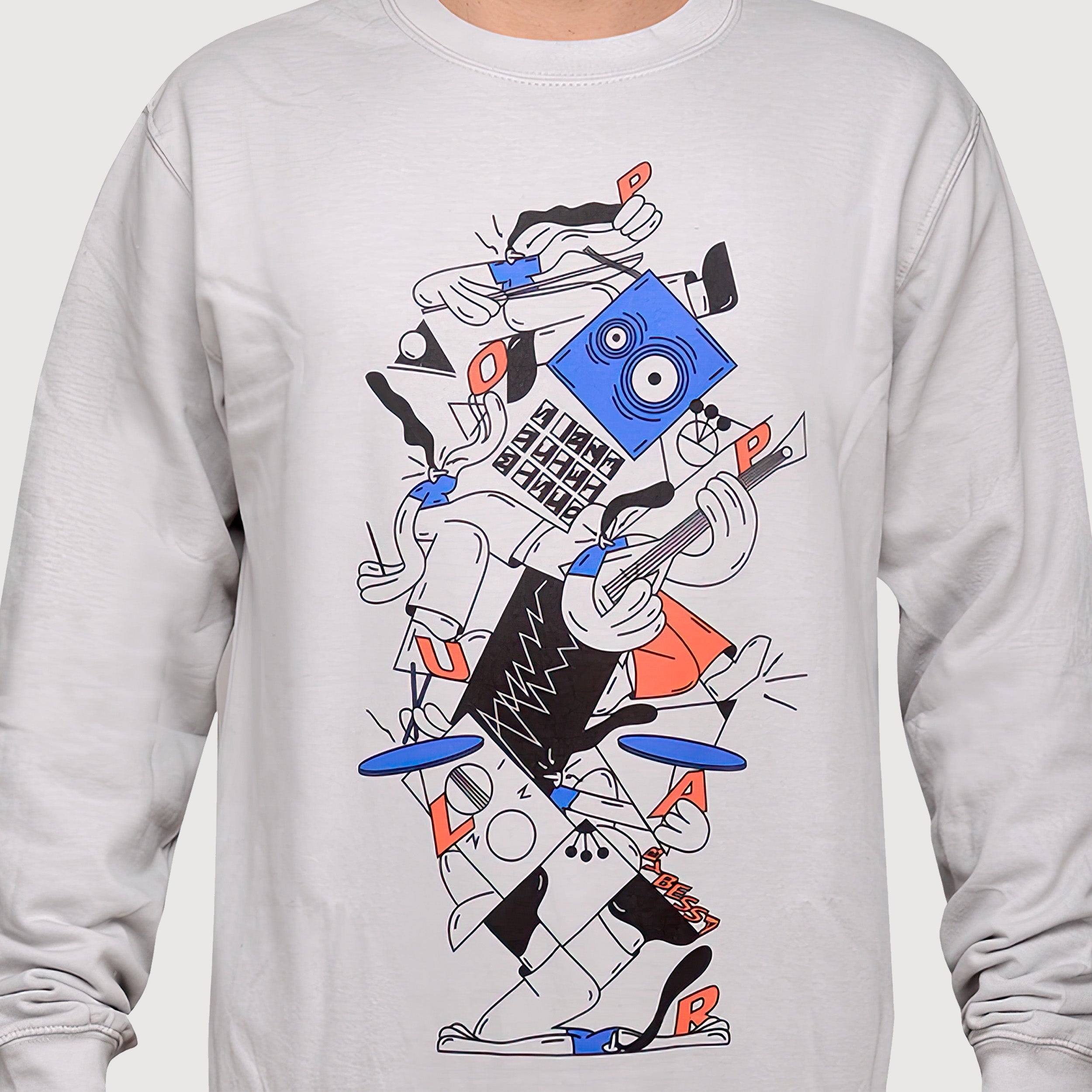 Mikina Music Grey