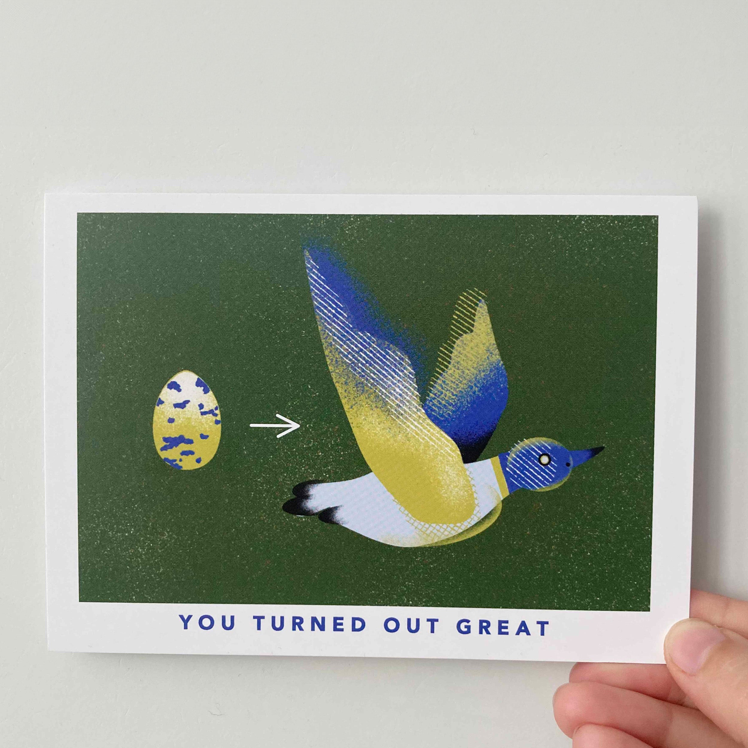 Pohľadnica You turned out great bird